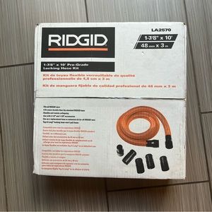 RIDGID-Flexible 1-7/8" X 10 Ft Pro-Grade Vacuum Locking House Kit LA2570 NEW.